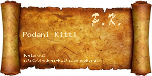 Podani Kitti névjegykártya